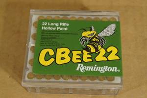 lot 135 image: 100 Remington CBee22 .22 LR Low Noise Hollow Point Ammo