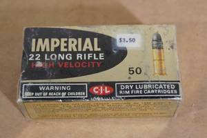 lot 136 image: 50 Imperial .22 LR LRN Ammo