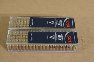 lot 179 image: 200 CCI Mini-Mag .22 LR Copper Round Nose 40 Gr Ammo