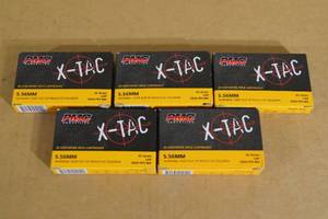 lot 184 image: 100 PMC X-Tac 5.56mm 62 Gr LAP Ammo