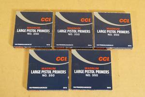 lot 213 image: 500 CCI No 350 Magnum Large Pistol Primers