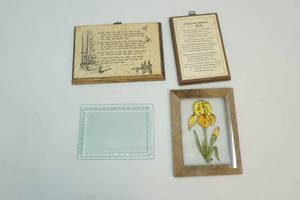 lot 93 image: Painted framed prints and quotes