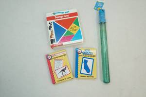 lot 94 image: Flashcards, bubbles and tangrams