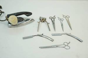 lot 103 image: Vintage iron and hair tools