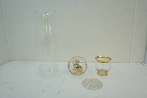 lot 133 image: Flower bowl, flower frog and candle holder