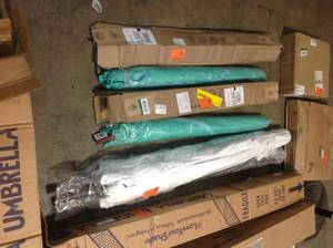 Lot of assorted Patio Umbrellas open box customer returns see pictures