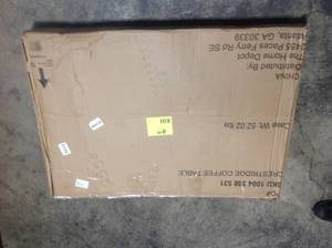 Hampton Bay Crestridge Steel Outdoor Patio Coffee Table with Tile Top not used see pictures