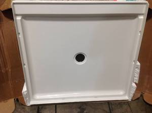 Sterling 36 in. x 34 in. Single-Threshold Shower Base with Center Drain in White see pictures