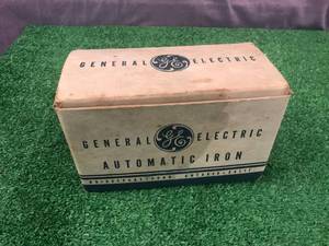 lot 33 image: Vintage GE Automatic Iron in Original Box