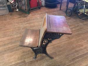 lot 36 image: Antique Childrens School Desk