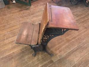 lot 37 image: Antique Childrens School Desk