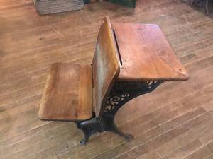 lot 38 image: Antique Childrens School Desk