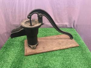 lot 39 image: Vintage Pump Mounted on Board