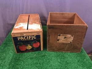 lot 41 image: Pair of Wood Shipping Boxes