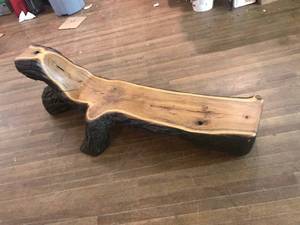 lot 50 image: Log Bench Art