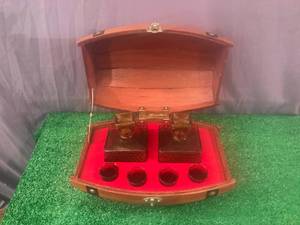 lot 230 image: Barrel Decanter & Glass Holder