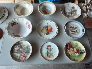 Lot Of Vintage Bowls & Plates (Dresden, Bavaria, Germany)