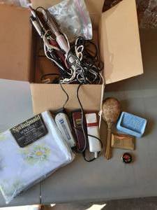 3-Vintage Clippers, Other Styling Tools & 1-NEW Flat Sheet