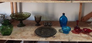 Lot Of Assorted Color Glassware