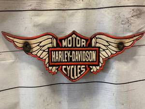 Harley-Davidson Cycles Cast Iron Sign 15� Wide