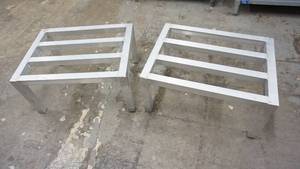 lot 66 image: Two Metal Food , Etc. Storage Shelves