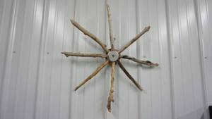 lot 70 image: Seven Wooden Tree Branch Pieces Put Together--Can Use Them To Put A Table Top On Them