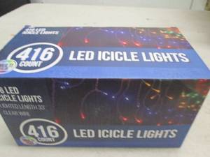 1 box 416 led icicle lights, tested...