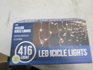 1 box 416 led icicle lights, tested...