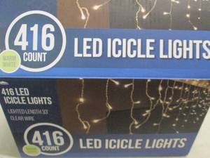 1 box 416 led icicle lights, tested...