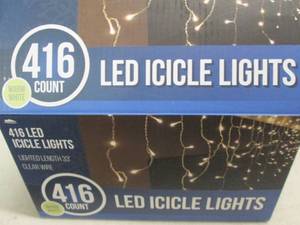 1 box 416 led icicle lights, tested...