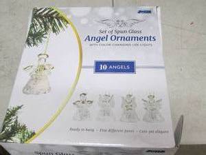 10 piece Spun glass angel ornaments...