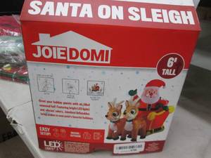 Joiedomi 6 tall Santa on sleigh wi...