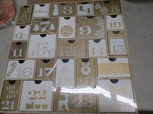 Wooden advent calendar, with pull o...
