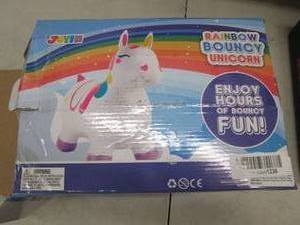 Joyin Rainbow bouncey unicorn, pump...