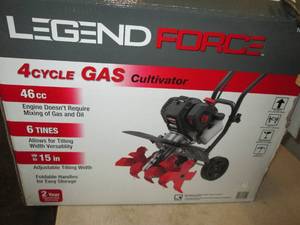 legend force 4 cycle gas cultivator...