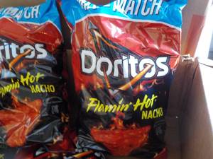 4 - 18 oz Bags Doritos Flamin Hot N...