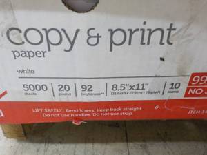 Office Depot box of 5000 Sheets 8.5...