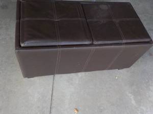 Leather Ottomancoffee Table with S...