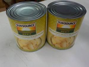 2 - 6lb 9 oz Cans Sun source Sliced...