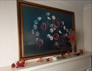 lot 70 image: Gorgeous Floral Painting set in a p...