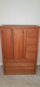 lot 76 image: Solid Wood Armoire Wardrobe. Unit h...
