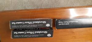 lot 80 image: (2) Silver plated 7pc coaster sets ...
