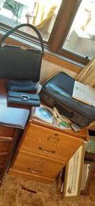 lot 120 image: Wood File Cabinet 17 x 16 x 27.5...
