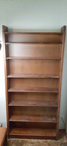 lot 207 image: Large Heavy Duty Vintage Wood 8 She...