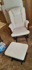 lot 234 image: Glider Rocking Chair with Footrest...