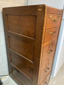 Vintage Wooden Filing Cabinet by Library Bureau Sole Makers