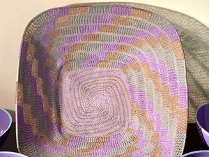 Decorative Basket with Four Coordinating Bowls