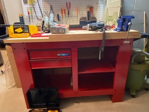 Portable Work Bench w a Variety of Tools