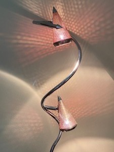 Contemporary Style Silver Colored Table Top Lamp
