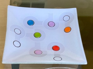Variety of Art Glass Style Serving Trays  Platters